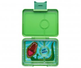 Bote  lunch Jurassic Green Snack Plateau Dino avec 3 compartiments