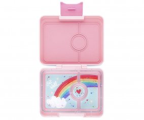 Bote  lunch Snack Power Pink Plateau Rainbow avec 3 compartiments