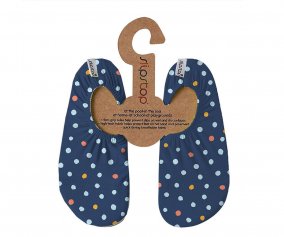 Slipstop Non-Slip Shoes Polka Dots Navy