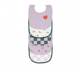 Pack de 5 baberos Impermeables Happy Lavender