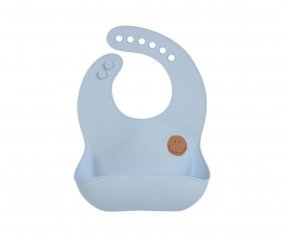 Bavaglio Silicone Happy Smile Blue