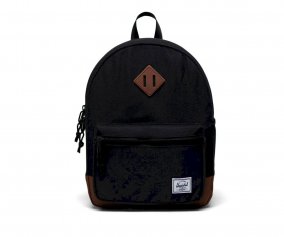 Mochila personalizvel Herschel Heritage Kids preta/Saddle Brown 