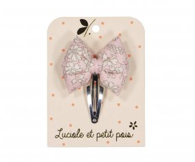 Barrette  cheveux avec N?ud Papillon Liberty Capel Rose Nude
