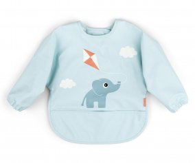 Bavoir  Manches Longues Playground Blue Personnalisable
