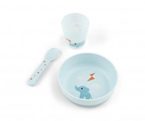Set First Tableware Playground Blue