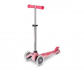 Scooter Mini Micro Deluxe Glow Pink com luzes LED