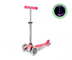 Patinete Mini Micro Deluxe Glow Rosa con Luces LED