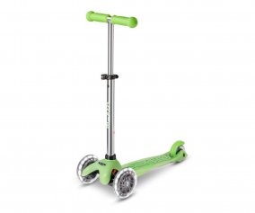 Scooter Glow Lime Mini Micro Deluxe com luzes LED