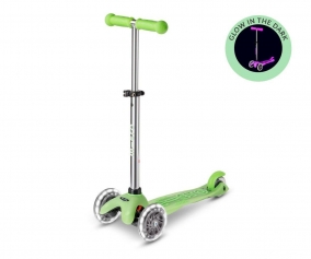 Patinete Mini Micro Deluxe Glow Lime con Luces LED