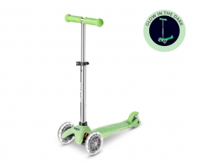 Patinete Mini Micro Deluxe Glow Lime con Luces LED