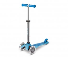 Scooter Mini Micro Deluxe Glow Blue com luzes LED 