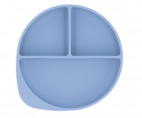 Assiette en Silicone avec Ventouse Ocean Blue