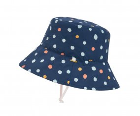 Cappello Reversibile Pois Navy