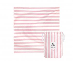 Telo Spiaggia XXL Microfibra Cabana Rosa Pastello Personalizzabile