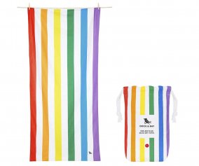 Toalha Praia L Microfibra Summer Rainbow Skies Personalizada