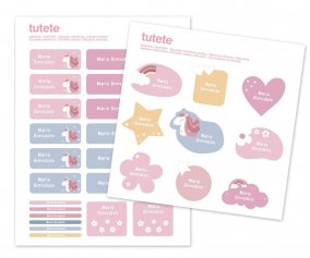 29 Etichette Adesive Magical Unicorn