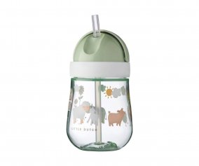 Glass with Straw Mio Little Farm