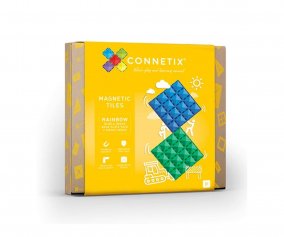 Pack Connetix Rainbow Blue & Green Base Plate 2 Piezas
