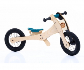 Bicicleta de equilbrio 4 em 1 Trybike Wood Blue