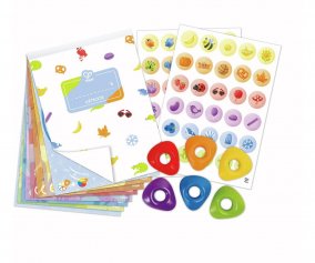 Set Pastelli a Cera e Stickers Crayons Easy Grip
