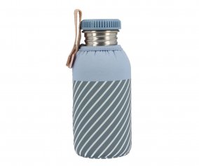 Gourde en Acier avec Housse Stripes Blue Personnalisable 500 ml