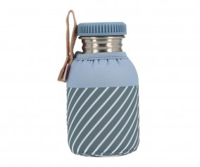 Gourde en Acier avec Housse Stripes Blue Personnalisable 350 ml