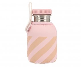 Bottiglia Acciaio Fodera Personalizzabile Big Stripes Pink 350ml
