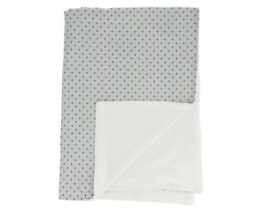 Mini Star Grey Personalised Coral Fleece Blanket