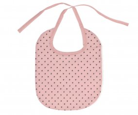 Bavoir en Coton Mini Star Pink Personnalisable