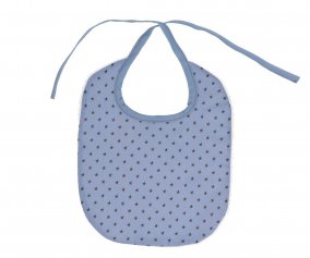 Bavoir en Coton Mini Star Blue Personnalisable