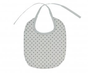 Bavoir en Coton Mini Star Grey Personnalisable