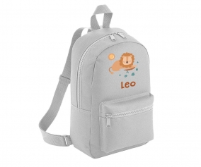 Mochila Mini Fashion Personalizada Savannah Cinza