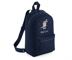 Mochila Mini Fashion Personalizada Croc Marinho