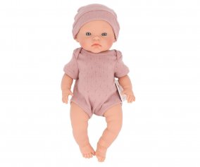 Mueco Alex con Gorro y Body Punto Mauve