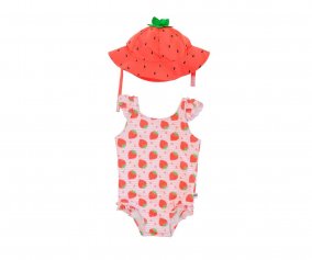 Costume Intero + Cappellino Fragola