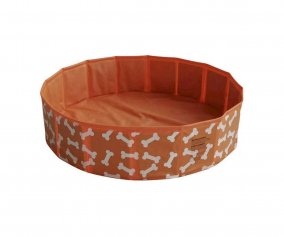 Piscina Plegable para Perros Huesos Naranja