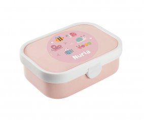Midi Lunch Box Campus Pink + Etichetta Bugs Personalizzata