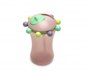 Abacus Sippy Cup with Straw Pink