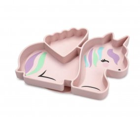 Assiette en Silicone avec Ventouse Unicorn