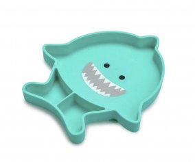 Assiette en Silicone avec Ventouse Shark