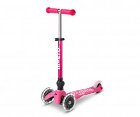 Patinete Plegable Mini Micro Deluxe Rosa Luces LED