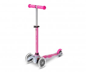 Patinete Mini Micro Deluxe Flux Neochrome Rosa Luces LED