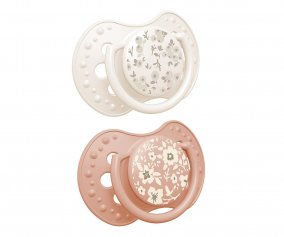 2 Dynamic Pacifiers Lovi Blossom Cream/Coral