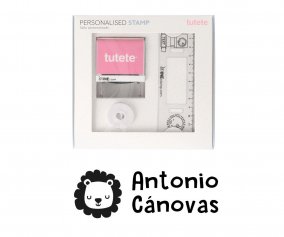 Timbro per tessuti Personalizzato Leone Savannah + Nastro Capi Scuri