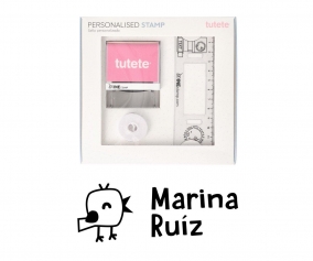 Timbro per tessuti Personalizzato Pulcino + Nastro Capi Scuri