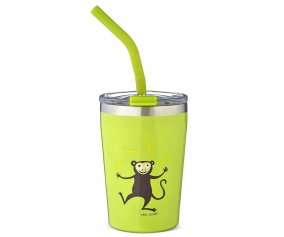 Copo Hermtico com Palhinha TEMP Tumbler Monkey Lime
