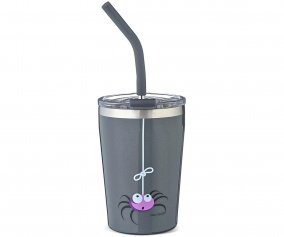 Copo Hermtico com Palhinha TEMP Tumbler Aranha Grey
