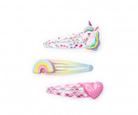 3 Unicorn Cutie Hair Clips