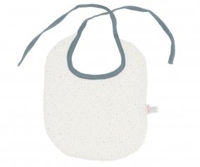 Bavoir en Coton Rainbow Dots Bleu Personnalisable