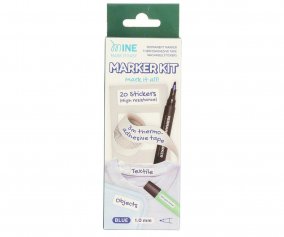 Kit Marcatodo Rotulador Permanente + Cinta + 20 Etiquetas